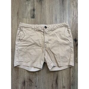 Peter Manning NYC 5" Chino Shorts Men's Size 32 Khaki Comfort Stretch Casual